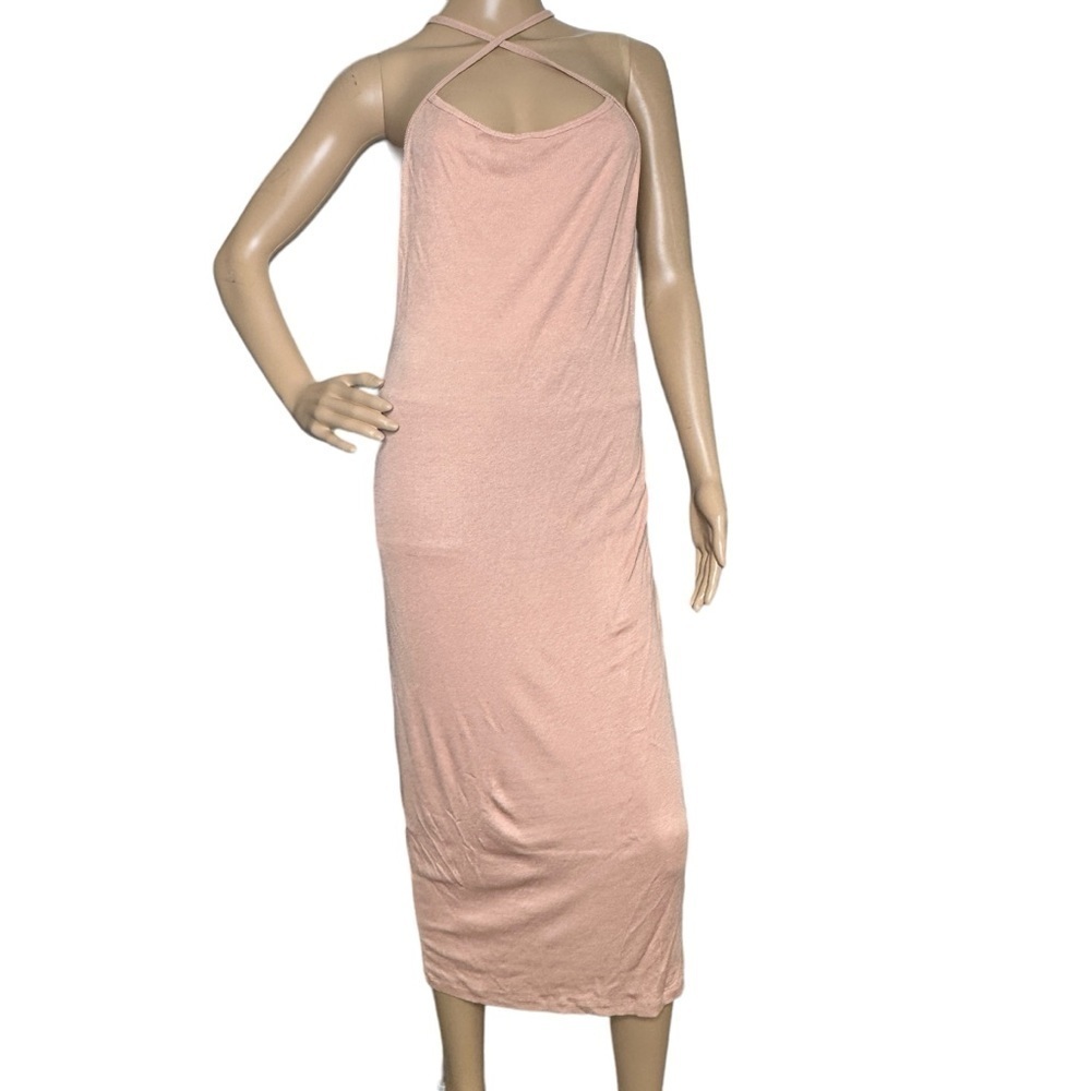 ASOS nude bodycon long dress NWT 10